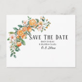 Moderne Citrus-thema bruiloft Save the Dates Aankondigingskaart (Voorkant)