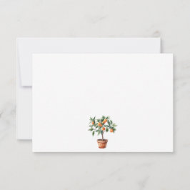 Moderne Citrus-Thema Trouwkaart Antwoordkaart RSVP Kaartje