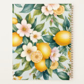 Moderne citruscitroen bloemen maandelijks en wekel planner (Achterkant)