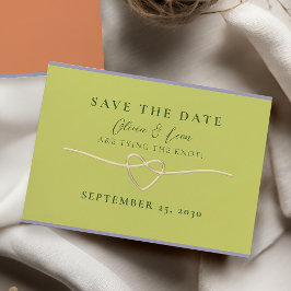 Moderne Citrusgroen Save The Date