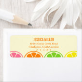 Moderne citrusschijfjes etiket (Insitu)