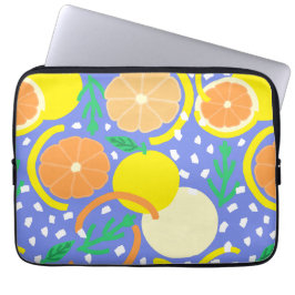 Moderne Citrusvrucht Geometrische Amalfi-kust Laptop Sleeve