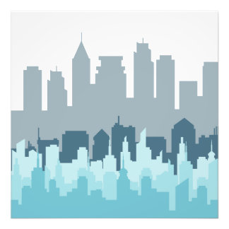 Moderne CityScapel Pixel Art – Urban Skyline Desig Foto Afdruk