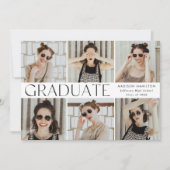 Moderne Classic 12-foto-Afstuderen Aankondiging (Voorkant)