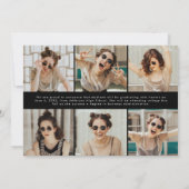 Moderne Classic 12-foto-Afstuderen Aankondiging (Achterkant)