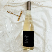Moderne classic Black Weddenschap Wine Label Wijn Etiket