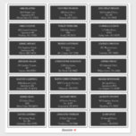 Moderne Classic Black Wedding adresetiketten Sticker<br><div class="desc">Deze moderne klassieke zwarte bruidgastadresetiketten zijn perfect voor je elegante moderne bruiloft. Dit ontwerp is voorzien van witte eenvoudige kalligrafie die op een donkere zwarte achtergrond is geplaatst om te passen aan uw klassieke bruiloft of minimalistische boho bruiloft in de lente, zomer, herfst of winter. Geef ons alstublieft de vrijheid...</div>