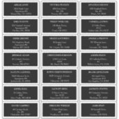Moderne Classic Black Wedding adresetiketten Sticker (Voorkant)