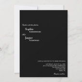 Moderne classic Black Wedding-uitnodiging Kaart (Voorkant)