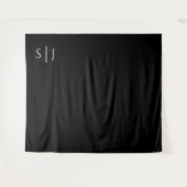 Moderne classic Black Weduwfoto achtergrond Wandkleed (Voorkant (horizontaal))