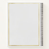 Moderne Classic Gold Lijst Vrijgezellenfeest Gift  Notitieboek (Achterkant)