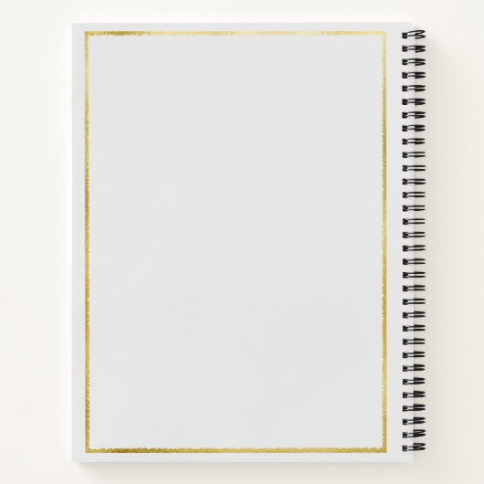 Moderne Classic Gold Lijst Vrijgezellenfeest Gift  Notitieboek (Achterkant)