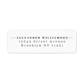 Moderne Classic Minimalist Basic Stippen Executive Etiket (Voorkant)
