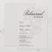 Moderne Classic Orchid Sketch Chic Rehearsal Dinne Kaart (Voorkant / Achterkant)