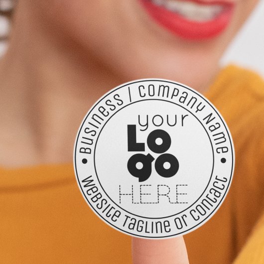 Moderne Classic Round Sticker voor aangepast zakel