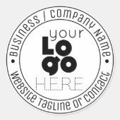 Moderne Classic Round Sticker voor aangepast zakel (Voorkant)