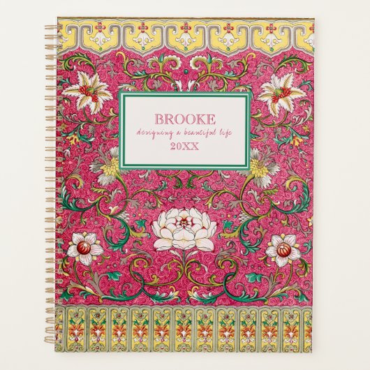 Moderne Classic Roze Chinoiserie Planner (Voorkant)