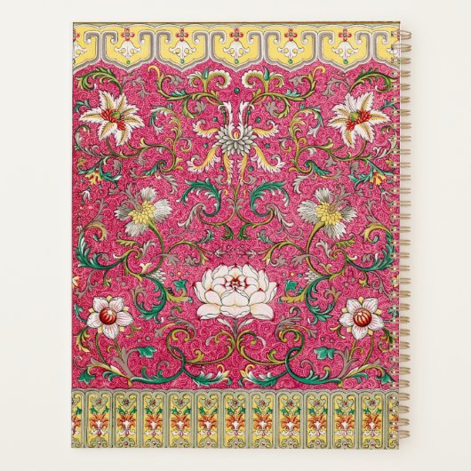 Moderne Classic Roze Chinoiserie Planner (Achterkant)