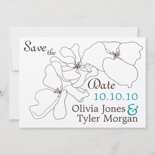 Moderne Classic sla de datum op Save The Date (Voorkant)
