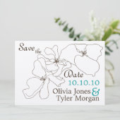 Moderne Classic sla de datum op Save The Date (Staand voorkant)