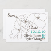 Moderne Classic sla de datum op Save The Date (Voorkant / Achterkant)