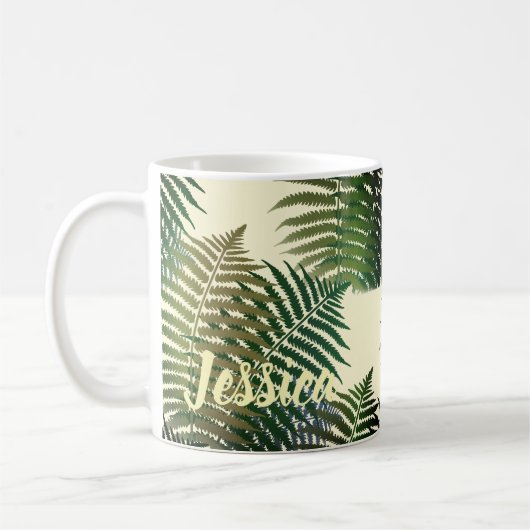 Moderne Classic Tropical Palm Custom Koffiemok (Links)