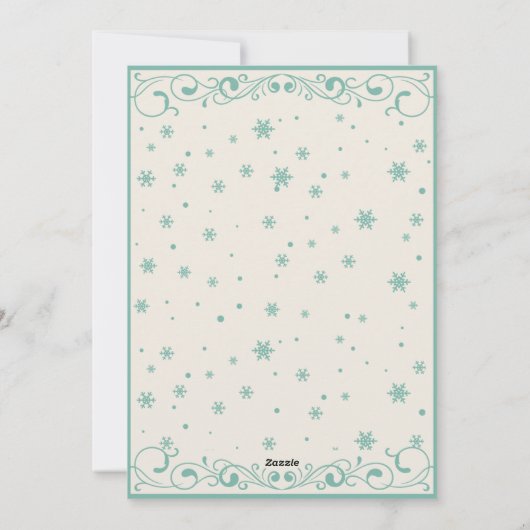 Moderne  Classic Winter Vrede Liefde Feestdagenkaart (Achterkant)