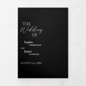 Moderne classic zwarte driekoppige uitnodiging tot (Cover)