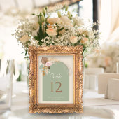 Moderne Classy Boho Rustiek Beige Mint Bruiloft Kaart