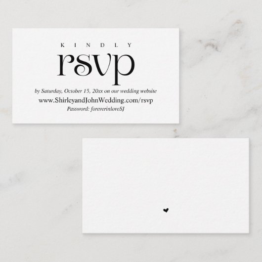 Moderne classy, online RSVP, nodigt de Kaarten van (Voorkant / Achterkant)