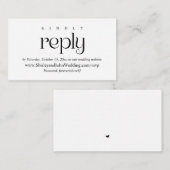 Moderne classy, online RSVP, nodigt de Kaarten van (Voorkant / Achterkant)
