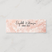 Moderne Classy Roze Roze Kwarts Sieraden Display Mini Visitekaartje (Voorkant)