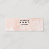 Moderne Classy Roze Roze Kwarts Sieraden Display Mini Visitekaartje (Achterkant)