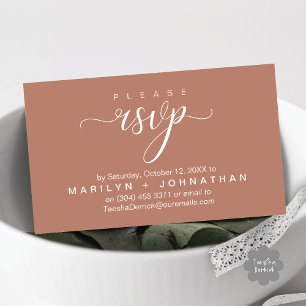 Moderne Classy RSVP Huwelijkswebsite Herinnering Informatiekaartje
