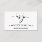 Moderne Classy RSVP Huwelijkswebsite Herinnering Informatiekaartje (Voorkant)