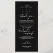 Moderne Classy Trouwplaats Het plaatsen Dank u Kaa Programmakaart (Voorkant)