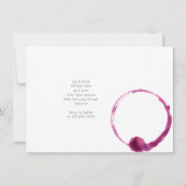 Moderne classy Verjaardagsuitnodiging, wijnfeest Kaart (Achterkant)