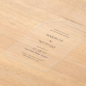 Moderne Classy Wedding Save the Date Acryl Uitnodigingen (Laagn)