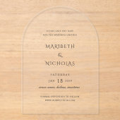 Moderne Classy Wedding Save the Date Acryl Uitnodigingen (Voorkant)