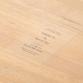 Moderne Classy Wedding Save the Date Acryl Uitnodigingen (Laagn)