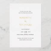 Moderne Classy Wedding Save the Date Folie Uitnodiging (Voorkant)