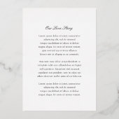 Moderne Classy Wedding Save the Date Folie Uitnodiging (Achterkant)