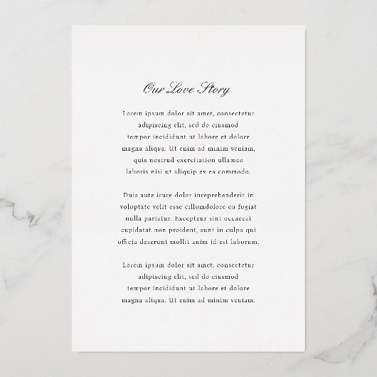 Moderne Classy Wedding Save the Date Folie Uitnodiging (Achterkant)