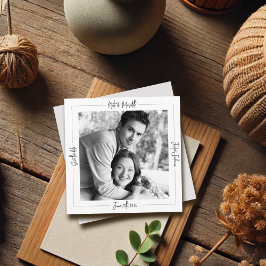 Moderne Classy zwart-wit foto Save The Date