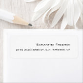 Moderne Clean Plain White Minimalist Etiket (Insitu)