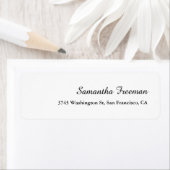 Moderne Clean Plain White minimalistische kalligra Etiket (Insitu)