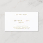 Moderne, Clean Professional Gold Monogram Elegant Visitekaartje (Achterkant)