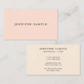 Moderne Clean Sjabloon Elegante Roze Crème Kleur Visitekaartje (Voorkant / Achterkant)