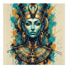 Moderne Cleopatra – Abstracte Vloeibare Kleuren Ku