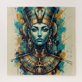 Moderne Cleopatra – Abstracte Vloeibare Kleuren Ku Legpuzzel